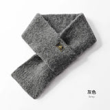 High Quality Men Scarf Winter Imitation Mohair Cashmere Muffler  Outdoor Leisure Warm Knit Soft Simple Shawl Male Japanese Teen