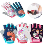 Kids Cycling Gloves Half Finger Skate Child Mountain Bike Bicycle Gloves Sports Gloves for Boys and Girls Children