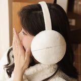 Korean Soft Plush Warm Solid Color Earmuffs Men Women Adults Autumn Winter Foldable Thicken Earmuffs Cute Simple Earlap