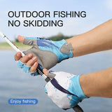 Outdoor Summer Antumn Fishing Gloves Half Fingers Resistance Anti-slip Climbing Glove Hiking Camping Riding Gloves