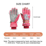 Children Ski Gloves Winter Waterproof Girls Boys Cycling Anti-slip Wear-resistant Warm Kid Skiing Snowboard Snow Gloves