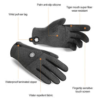 Cycling Gloves Unisex Waterproof Windproof Touch Screen Running Gloves Anti-slip Bike Motorcycle Cycling Gloves