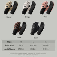 Winter Warm Fleece Thermal Motorcycle Thermal Warm Gloves Polar Teddy Velvet Mittens For Men Women Snow Sports Gloves Back