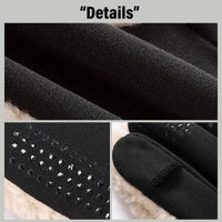 Winter Warm Fleece Thermal Motorcycle Thermal Warm Gloves Polar Teddy Velvet Mittens For Men Women Snow Sports Gloves Back