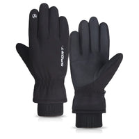 Men Winter Waterproof Cycling Gloves Outdoor Sports Running Motorcycle Ski Touch Screen Fleece Gloves Non-slip Warm Full Fingers