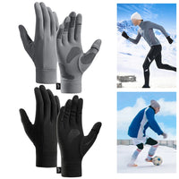 Non-slip Cycling Gloves Anti-slip Gloves Touch Screen Gloves Black Gray Winter Gloves Liners High Elasticity Wrist Cuffs