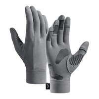 Non-slip Cycling Gloves Anti-slip Gloves Touch Screen Gloves Black Gray Winter Gloves Liners High Elasticity Wrist Cuffs