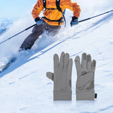 Non-slip Cycling Gloves Anti-slip Gloves Touch Screen Gloves Black Gray Winter Gloves Liners High Elasticity Wrist Cuffs