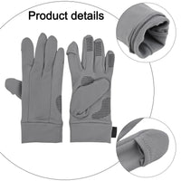 Non-slip Cycling Gloves Anti-slip Gloves Touch Screen Gloves Black Gray Winter Gloves Liners High Elasticity Wrist Cuffs