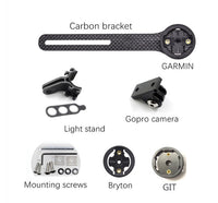 Bicycle Computer Holder Carbon Fiber Bike Holder Bracket Bike Computer Mount For Garmin Bryton Mount Support Handlebar