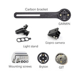 Bicycle Computer Holder Carbon Fiber Bike Holder Bracket Bike Computer Mount For Garmin Bryton Mount Support Handlebar