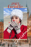 1Pair Jacquard Warm Fawn Gloves Women Touch Screen Glove Lady Winter Velvet Wool Gloves Female Christmas Mittens Glove