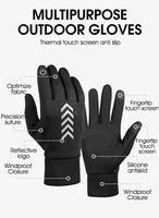 Riding Gloves Bike Warm Cold Windproof Mountain Bike Full Finger Motorbike Electric Car Equipment