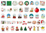 100PCS Cartoon Christmas Stickers Graffiti Luggage Computer Car Guitar DIY Scrapbook Wall Sticker Toys Decoration