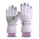 Ski Gloves Women Warm Padded Outdoor Waterproof Anti-skid Riding Gloves Full Finger Touch Screen SK13