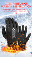 Riding Gloves Bike Warm Cold Windproof Mountain Bike Full Finger Motorbike Electric Car Equipment