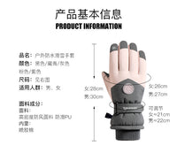 Winter Ski Warm Gloves Men and Women Outdoor Riding Touch Screen Padded Cold Wind Electric Car Gloves