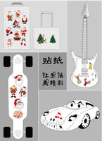 100PCS Cartoon Christmas Stickers Graffiti Luggage Computer Car Guitar DIY Scrapbook Wall Sticker Toys Decoration