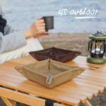 Outdoor Camping Storage Tray Home Travel Storage Box Camping Portable Folding Square Sundries Storage Tray