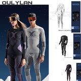 Adult Ski Underwear Winter Skiing Underwear Set Outdoor Thermal Breathable Snowboard Clothes Sport Women Men Snow Underwear Suit