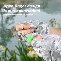 Outdoor Sports Fishing Gloves 3 Fingers Cut Sun Protection Breathable Anti-Slip Hiking Cycling Gloves for Women Men