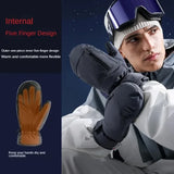 1 Pair Snowboard Accessories Waterproof Skiing Gloves Professional Windproof Snow Gloves Breathable Thick Warm Gloves Snowmobile