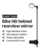 ROCKBROS Bicycle Helmet Rearview Mirror 360 Degree Rotatable Flexible Aluminum Safety Motorcycle Helmet Adjustable Riding Mirror