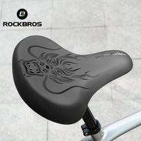 ROCKBROS Bicycle Saddle Cushion PVC Leather Surface Breathable Bike Saddle Silicone Cushion Cycling Seat Shock Absorbing Cushion