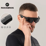 ROCKBROS Polarized Glasses Wireless Bluetooth 5.2 Sunglasses Headset Telephone Driving MP3 Riding Cycling Eyewear UV400 Goggles