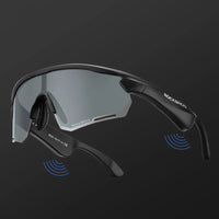 ROCKBROS Polarized Glasses Wireless Bluetooth 5.2 Sunglasses Headset Telephone Driving MP3 Riding Cycling Eyewear UV400 Goggles