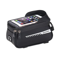 RZAHUAHU Waterproof Bicycle Phone Mount Bags Front Frame Top Tube Bag w Touchscreen Phone Holder Cycling Bike Tool Storage Bag