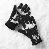 Winter Cycling Gloves Unisex Cold-proof Waterproof  Fluff Warm Gloves For Touchscreen Cold Weather Windproof Anti Slip