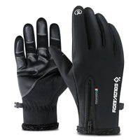 Winter Cycling Gloves Unisex Cold-proof Waterproof  Fluff Warm Gloves For Touchscreen Cold Weather Windproof Anti Slip