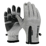 Winter Cycling Gloves Unisex Cold-proof Waterproof  Fluff Warm Gloves For Touchscreen Cold Weather Windproof Anti Slip