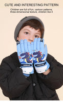 Children Ski Gloves Winter Waterproof Girls Boys Cycling Anti-slip Wear-resistant Warm Kid Skiing Snowboard Snow Gloves