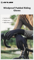 Long Finger Cycling Gloves Padded Warm High Stretch Fabric Road Bike Mountain Bike Winter Warm Gloves Bicycle Equipment