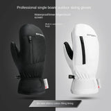 1 Pair Snowboard Accessories Waterproof Skiing Gloves Professional Windproof Snow Gloves Breathable Thick Warm Gloves Snowmobile