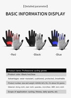 Cycling Full Finger Gloves Touch Screen Anti-slip Bicycle Lycra Fabric Mittens Bicicleta Road Bike Long Glove