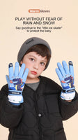 Children Ski Gloves Winter Waterproof Girls Boys Cycling Anti-slip Wear-resistant Warm Kid Skiing Snowboard Snow Gloves