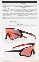 ROCKBROS Bicycle Glasses Polarized Photochromic Ultra-light Comfortable Bike Eyewear Non-slip TR90 Sunglasses Cycling Equipment