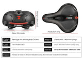 Hollow Breathable Bicycle Saddle Men Women MTB Road Bike Saddle Shock Absorbing Comfortable Big Butt Bike Seat