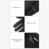 Touchscreen Insulated Gloves, Thermal Windproof Snow-Proof Warm Gloves Winter Sports Ski Riding Bike Mittens,Suit for Running, C