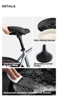 ROCKBROS Bicycle Saddle Cushion PVC Leather Surface Breathable Bike Saddle Silicone Cushion Cycling Seat Shock Absorbing Cushion