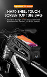 WEST BIKING Bicycle Bag Frame Front Top Tube Cycling Bag Waterproof 7.4" Phone Case Touchscreen Bag MTB Road Bike Accessories