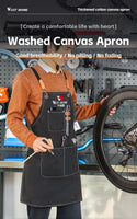 WEST BIKING Bicycle Repair Maintenance Aprons With Pockets For Workshop Technician Kitchen Restaurant Canvas Apron Work Uniform