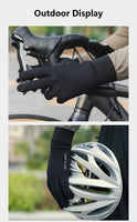 Long Finger Cycling Gloves Padded Warm High Stretch Fabric Road Bike Mountain Bike Winter Warm Gloves Bicycle Equipment