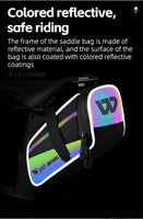 WEST BIKING Colorful Reflective Bike Saddle Bag MTB Road Bike Under Seat Rear Tool Mesh Bag Lightweight Bicycle Accessories