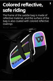 WEST BIKING Colorful Reflective Bike Saddle Bag MTB Road Bike Under Seat Rear Tool Mesh Bag Lightweight Bicycle Accessories