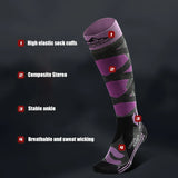 1Pair Ski Socks Cold Weather Socks for Snowboarding Snow Thermal Knee-high Warm Socks Hunting