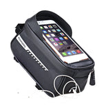 RZAHUAHU Waterproof Bicycle Phone Mount Bags Front Frame Top Tube Bag w Touchscreen Phone Holder Cycling Bike Tool Storage Bag